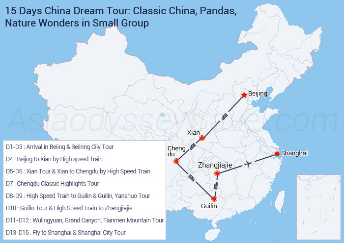 15 Days China Dream Tour: Classic China, Pandas, Nature Wonders in Small Group